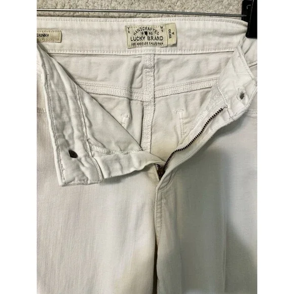 Lucky Brand Skinny Jeans Women's Size 10/30 White Hayden SKINNY Pants Light Wash - Picture 5 of 15